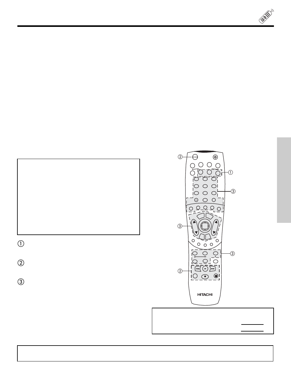 The remote control, My audio equipment code is, Cd amp/rcvr | Hitachi 51S500 User Manual | Page 35 / 72