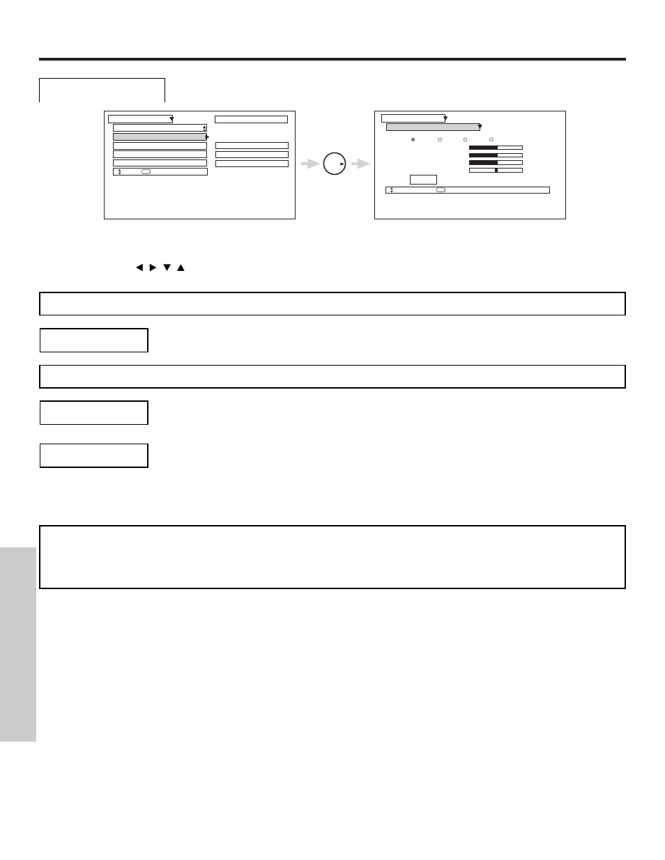 Video, On-screen displa y | Hitachi 51S500 User Manual | Page 42 / 72