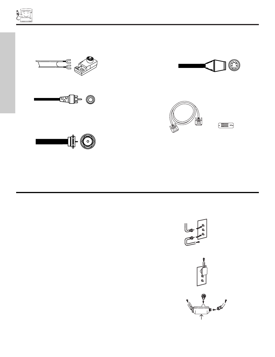 Hook-up cables and connectors, First time use | Hitachi 51S500 User Manual | Page 6 / 72