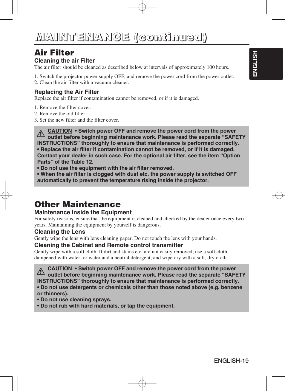 Hitachi CP-X430W User Manual | Page 21 / 40