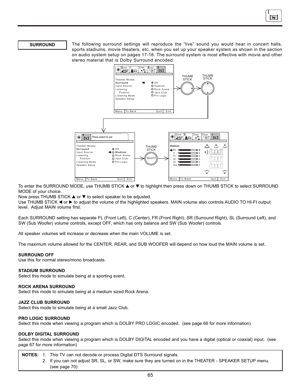 Theater | Hitachi UltraVision UWX Series 61UWX10B User Manual | Page 65 / 76