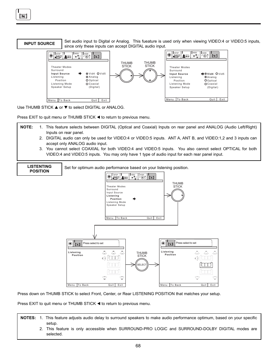 Theater | Hitachi UltraVision UWX Series 61UWX10B User Manual | Page 68 / 76