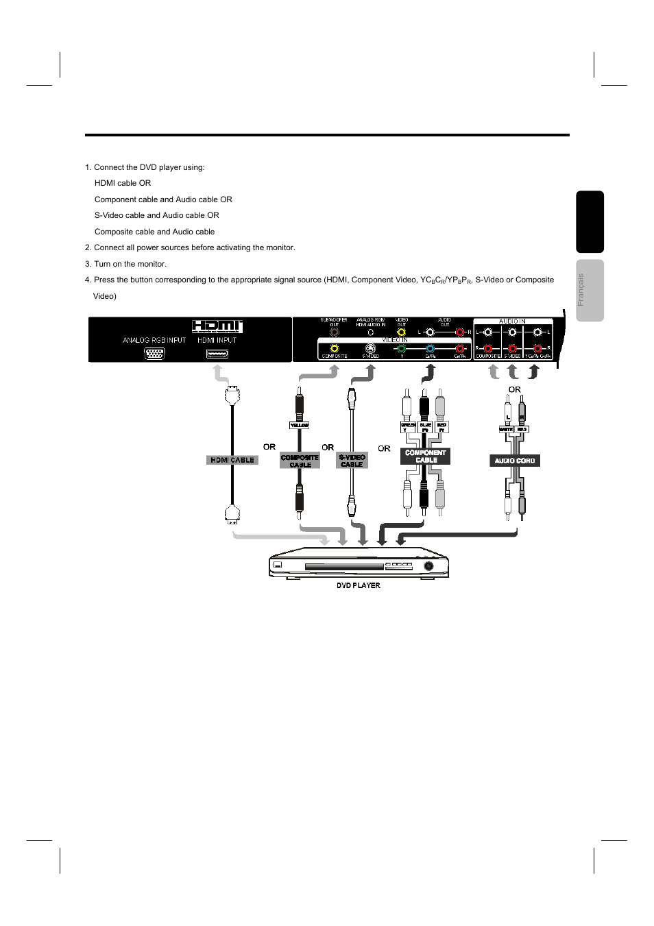 Connecting external sources | Hitachi 42HDM12 User Manual | Page 18 / 38