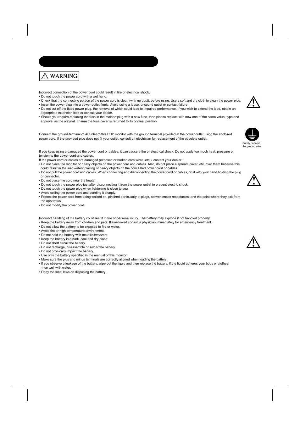 Safety instructions (continued) | Hitachi 42HDM12 User Manual | Page 5 / 38