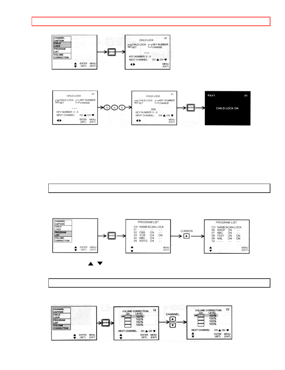 Program list volume correction | Hitachi 50EX13KX User Manual | Page 30 / 41
