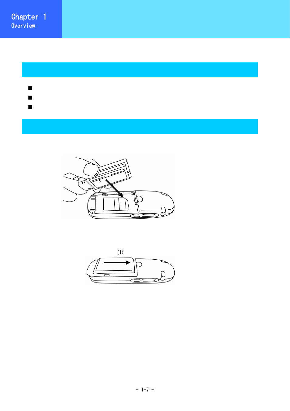 Using accessories, Chapter 1, Accessories | Battery pack installation method | Hitachi 5000 User Manual | Page 18 / 132