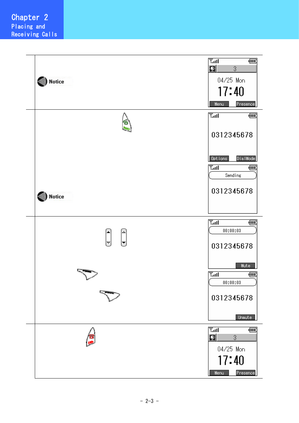 Calling method, Chapter 2 | Hitachi 5000 User Manual | Page 23 / 132