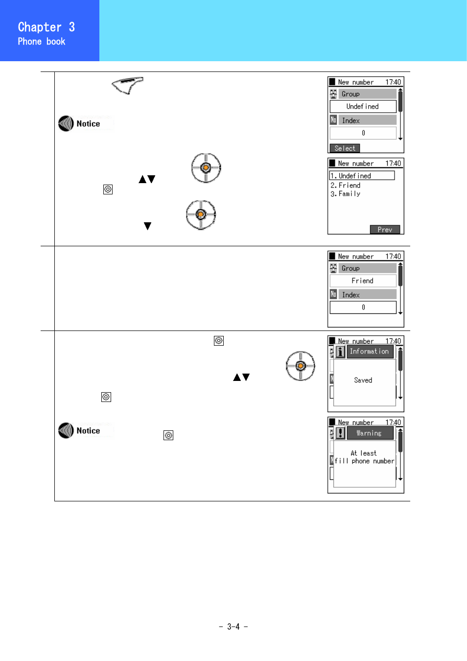 Phone book registration, Chapter 3 | Hitachi 5000 User Manual | Page 42 / 132