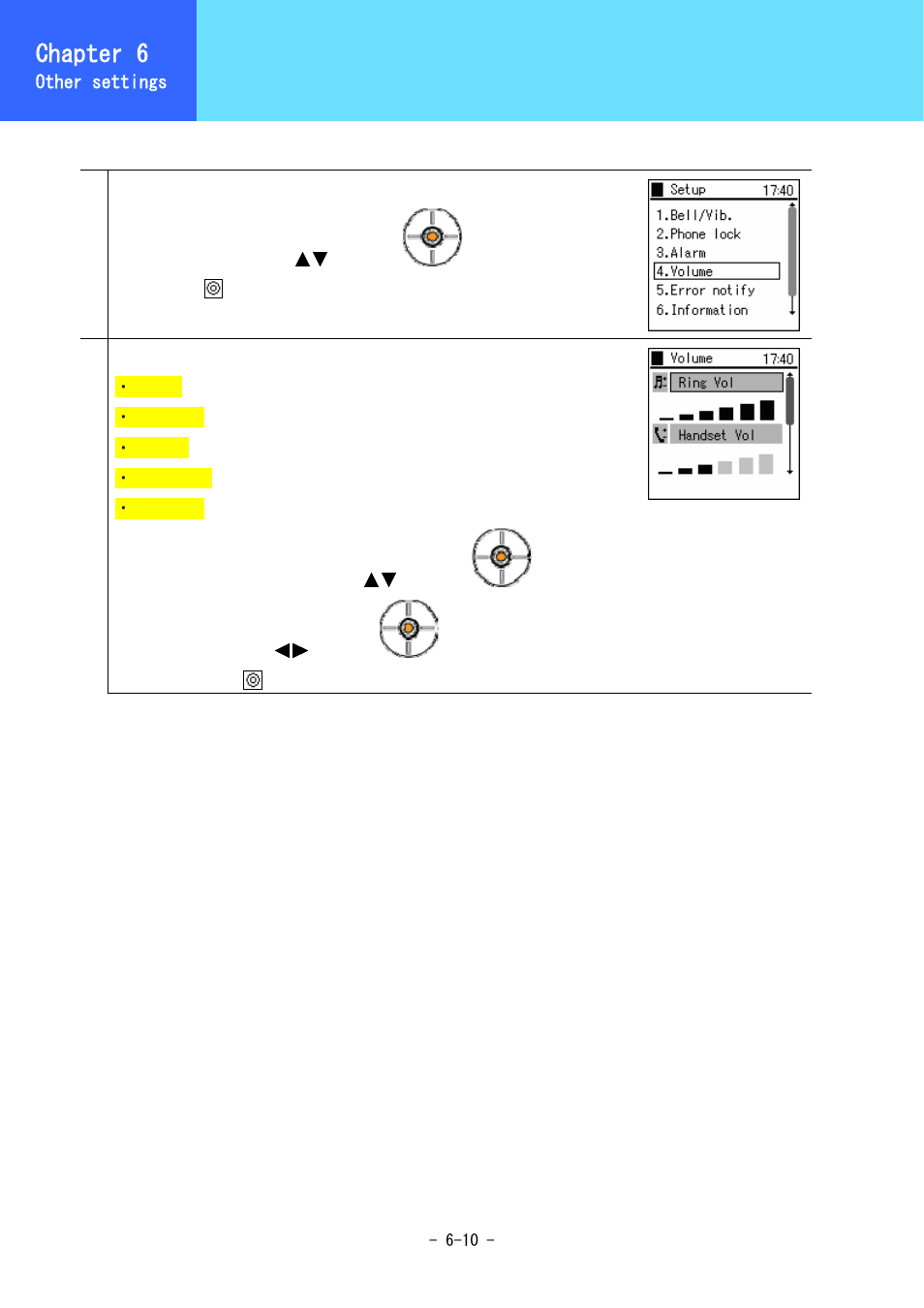 Volume adjustment, Chapter 6 | Hitachi 5000 User Manual | Page 89 / 132