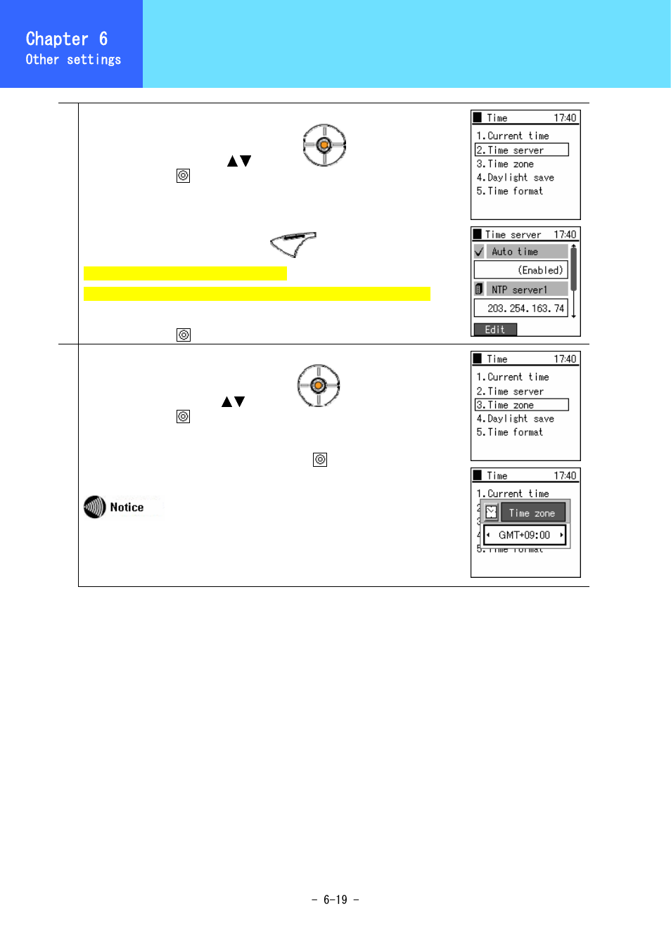 Equipment settings, Chapter 6 | Hitachi 5000 User Manual | Page 98 / 132