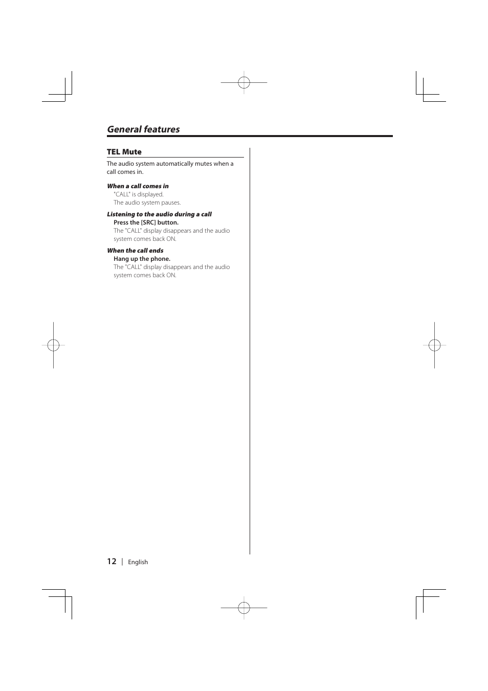 General features | Kenwood KDC-W427 User Manual | Page 12 / 88