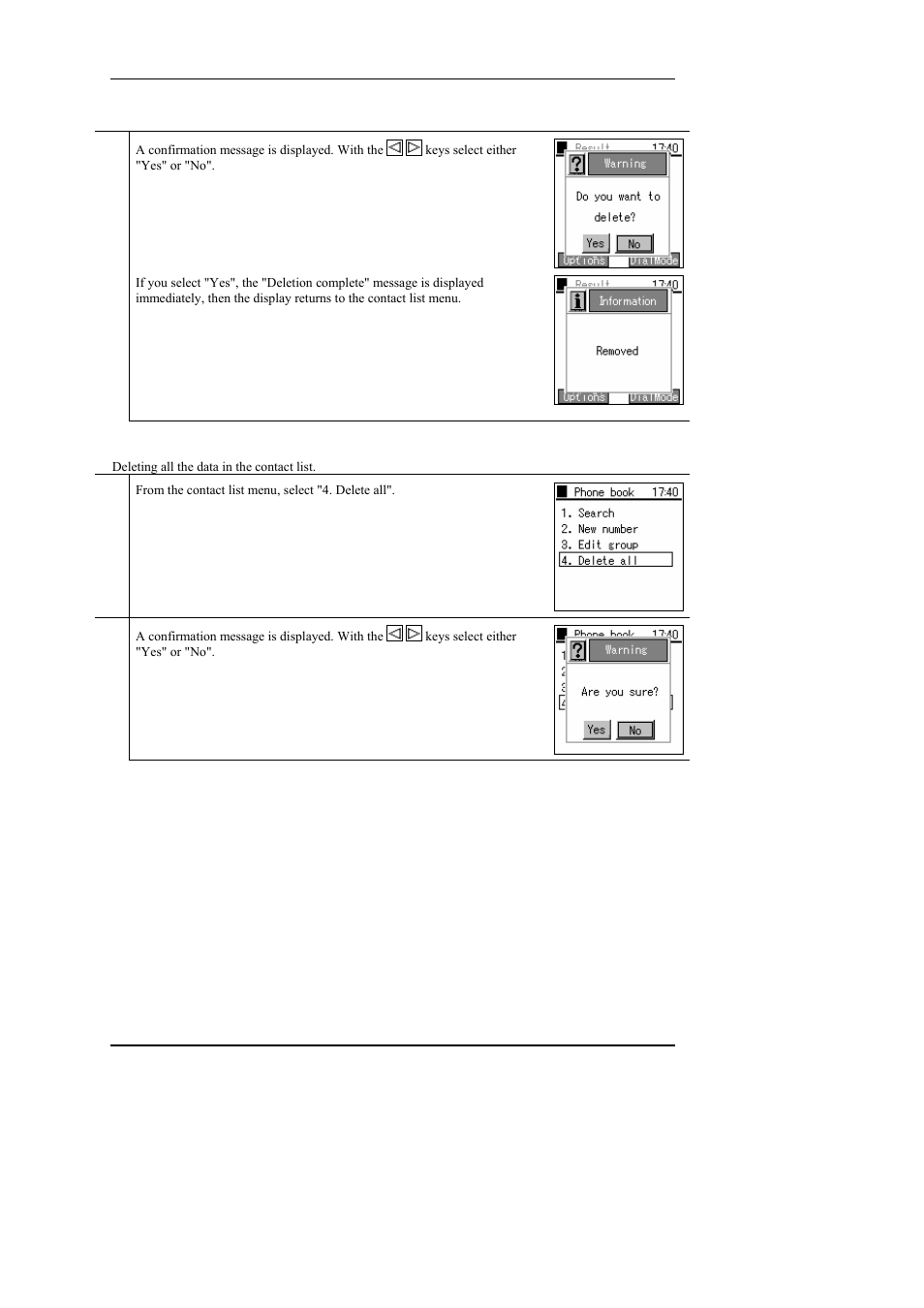 5 erase all, Erase all | Hitachi WIRELESSIP TD61-2472A User Manual | Page 22 / 88