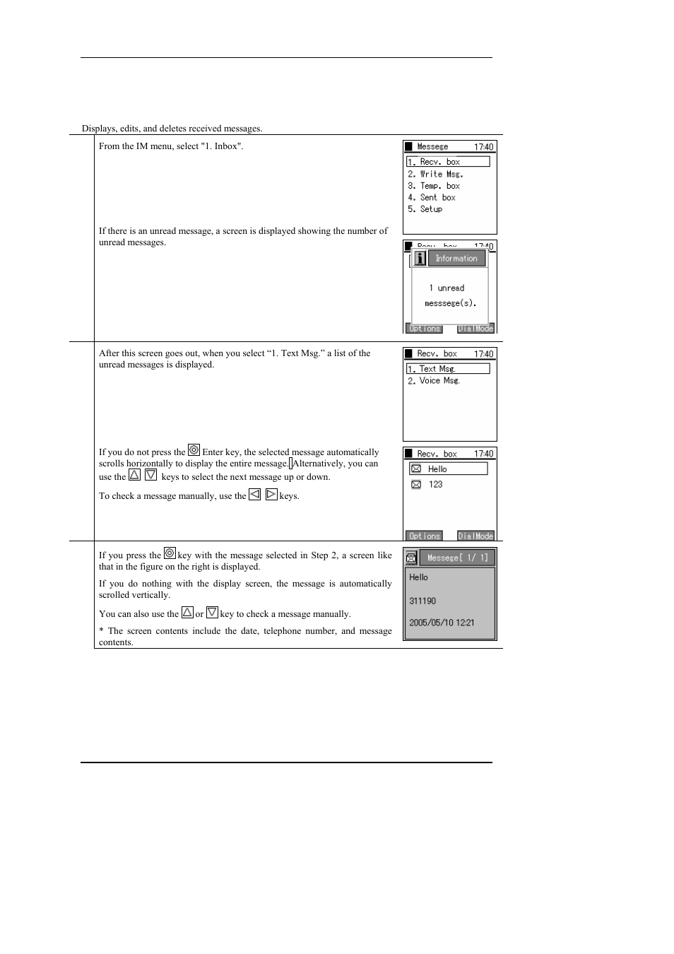 1 inbox, Inbox | Hitachi WIRELESSIP TD61-2472A User Manual | Page 24 / 88