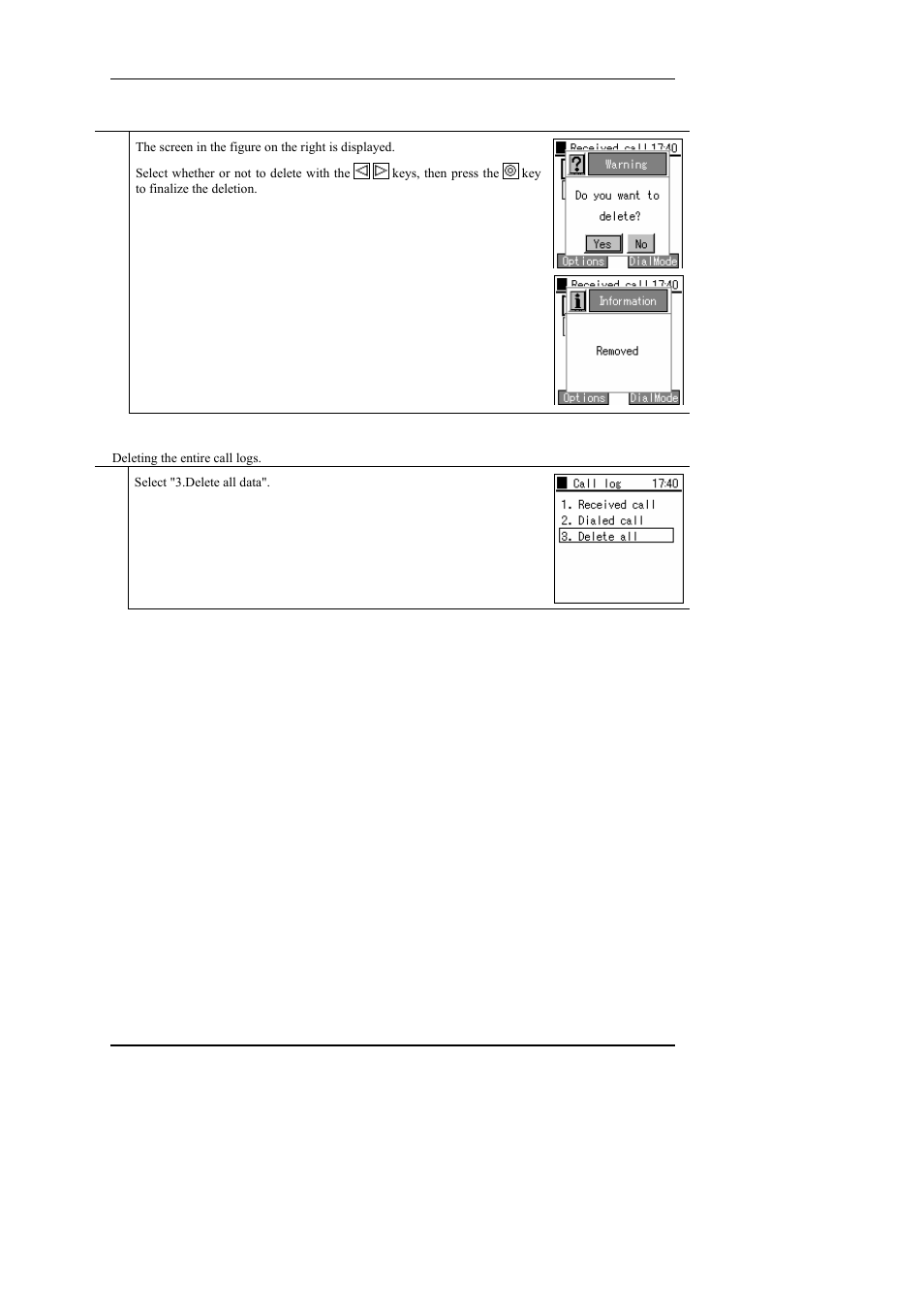 3 delete all data, Delete all data | Hitachi WIRELESSIP TD61-2472A User Manual | Page 42 / 88
