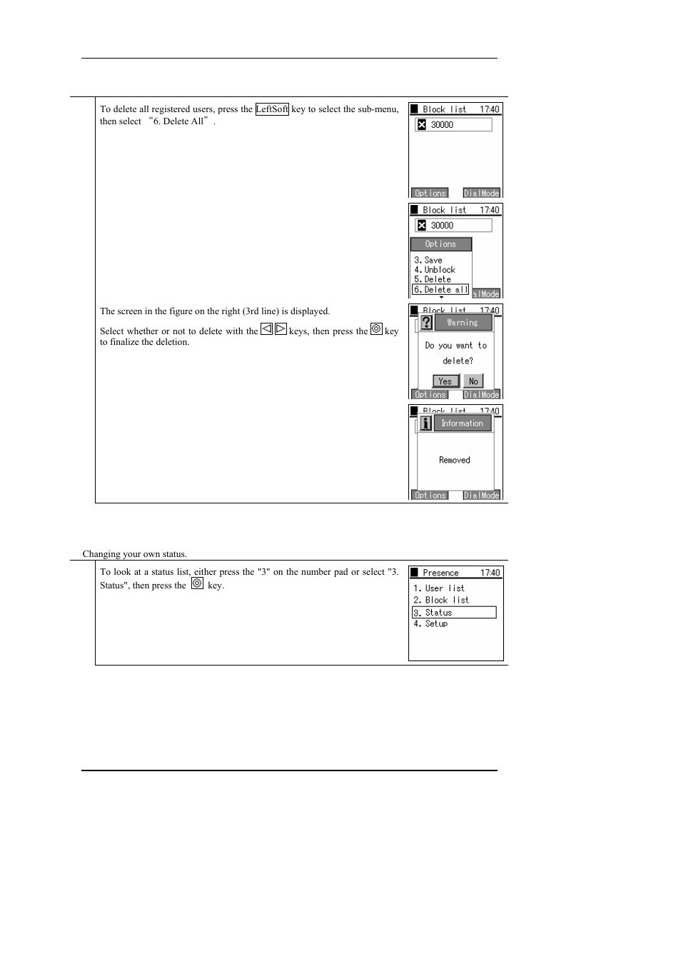 3 status, Status | Hitachi WIRELESSIP TD61-2472A User Manual | Page 52 / 88
