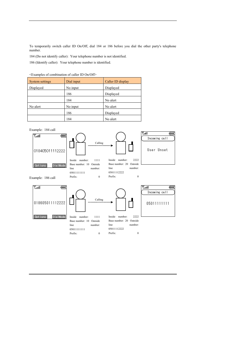 3 184/186 call, Outside-line call | Hitachi WIRELESSIP TD61-2472A User Manual | Page 78 / 88