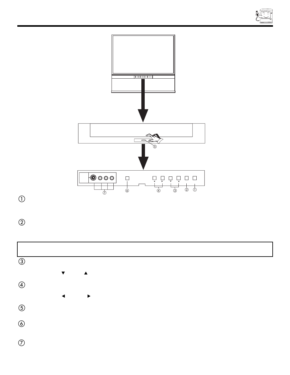 Front panel controls | Hitachi 65TWX20B User Manual | Page 7 / 72