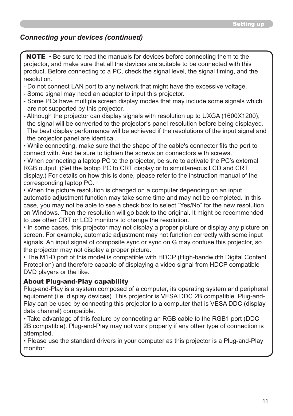 Hitachi CP-X505 User Manual | Page 11 / 69