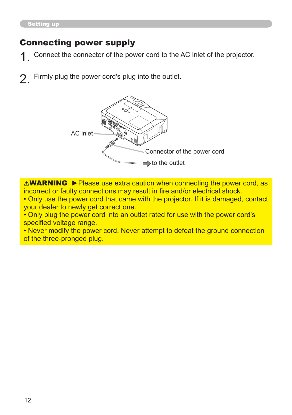 Hitachi CP-X505 User Manual | Page 12 / 69