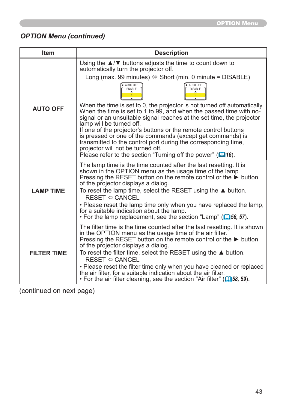 Hitachi CP-X505 User Manual | Page 43 / 69