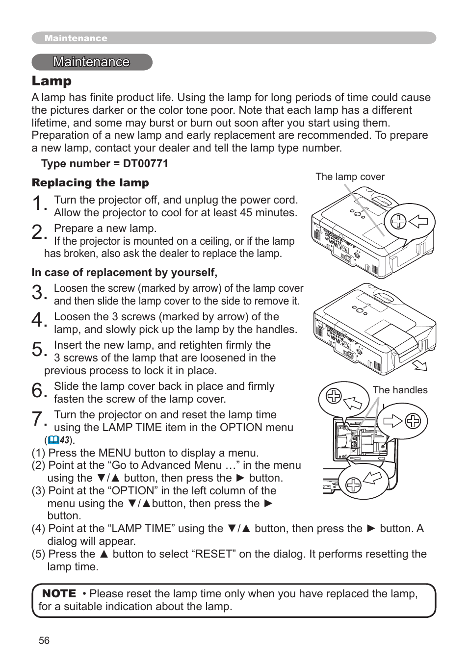 Hitachi CP-X505 User Manual | Page 56 / 69