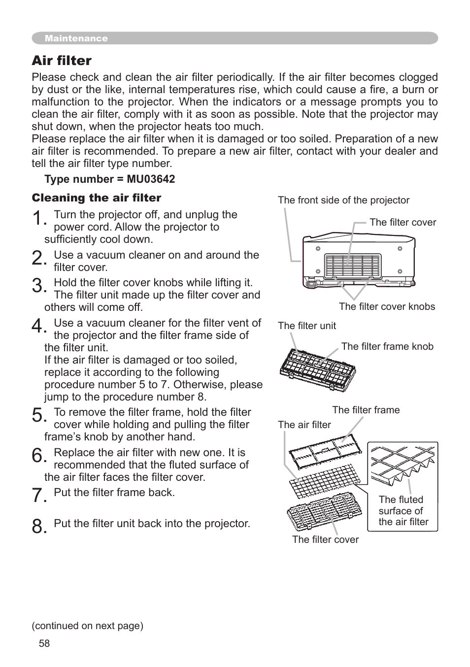 Hitachi CP-X505 User Manual | Page 58 / 69