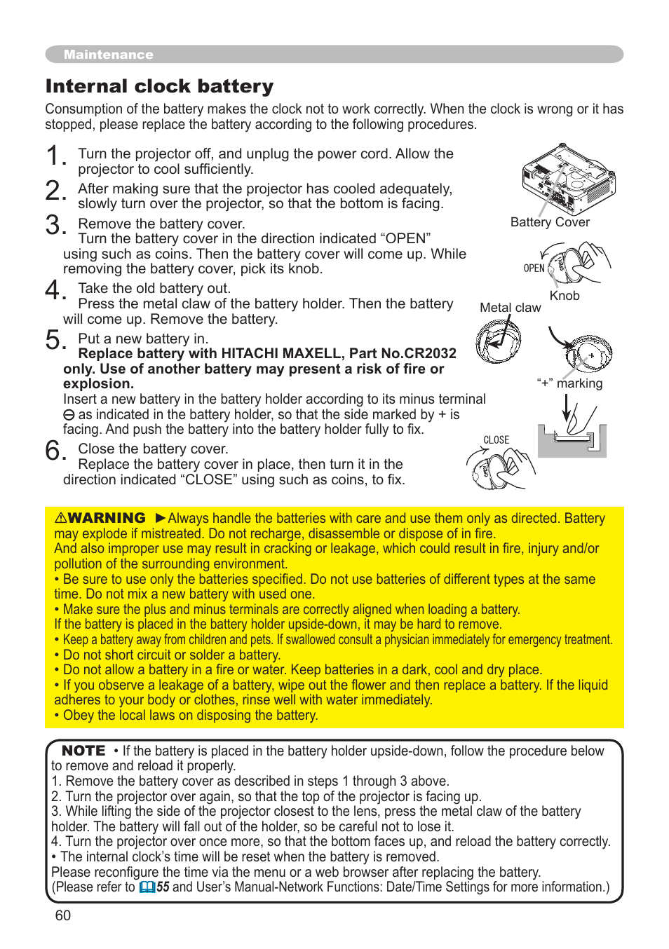 Hitachi CP-X505 User Manual | Page 60 / 69