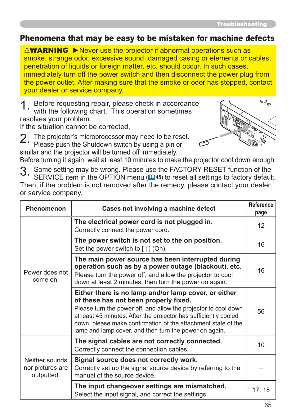 Hitachi CP-X505 User Manual | Page 65 / 69