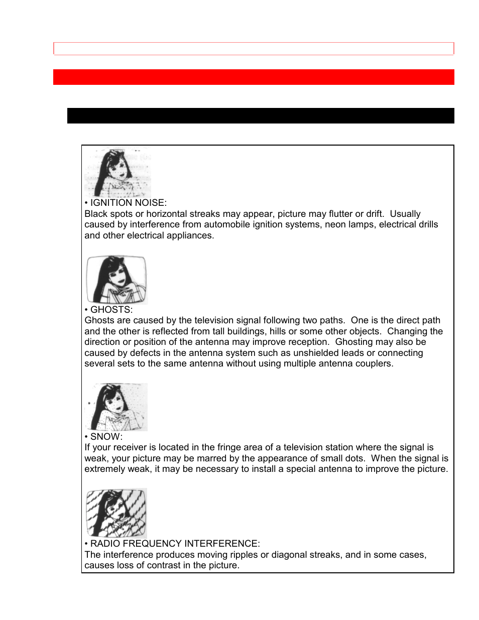 Troubleshooting, Reception problems (external to the tv) | Hitachi 35TX59K User Manual | Page 54 / 58