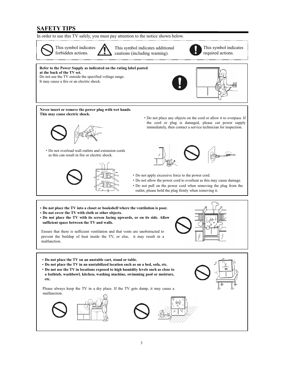 Safety tips | Hitachi C43-FL9000 User Manual | Page 3 / 54