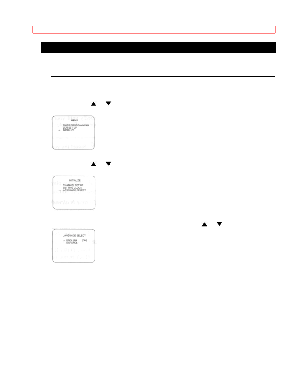 Selecting the language | Hitachi VT-MX211A User Manual | Page 27 / 54