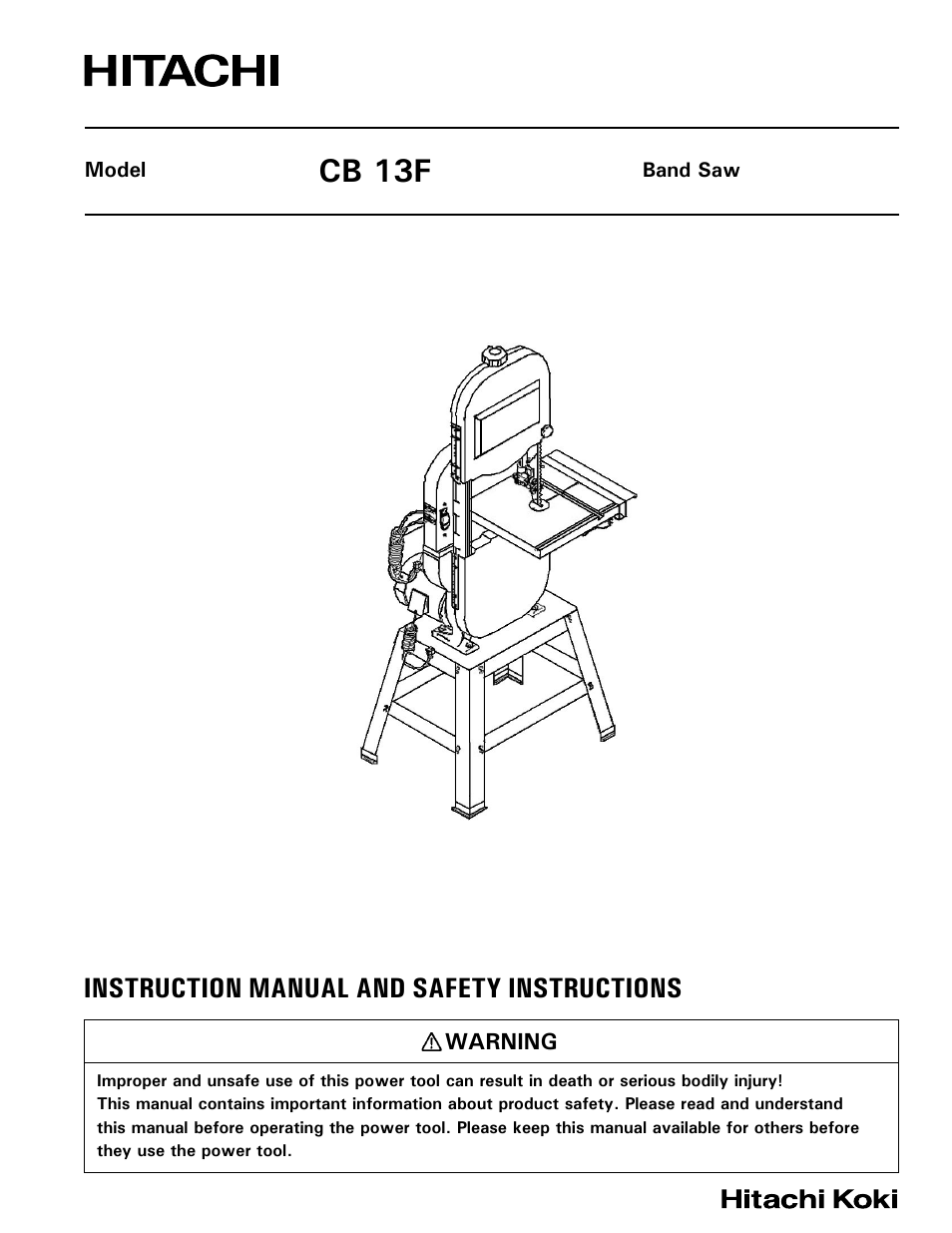 Hitachi CB 13F User Manual | 28 pages