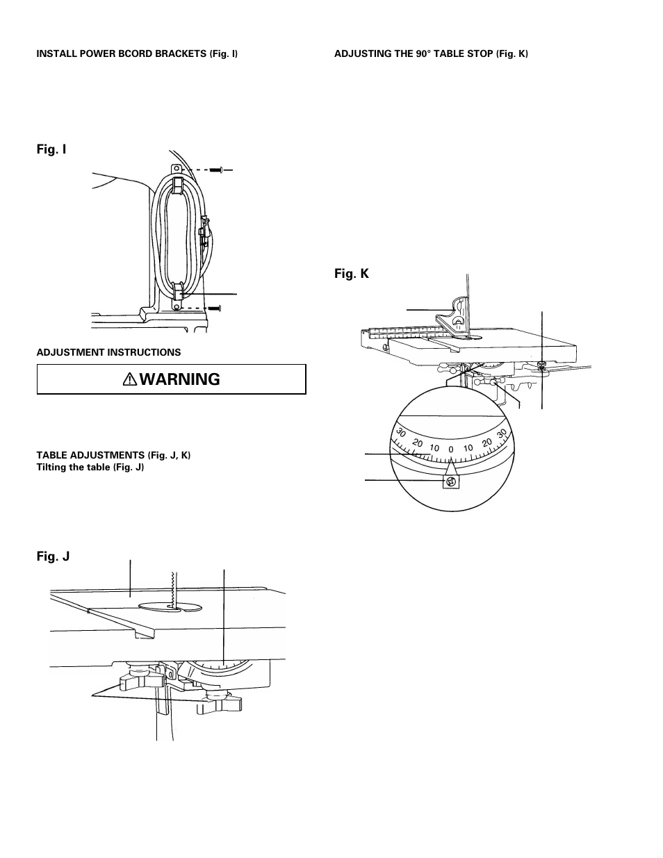 Warning, Fig. i, Fig. j | Fig. k | Hitachi CB 13F User Manual | Page 14 / 28