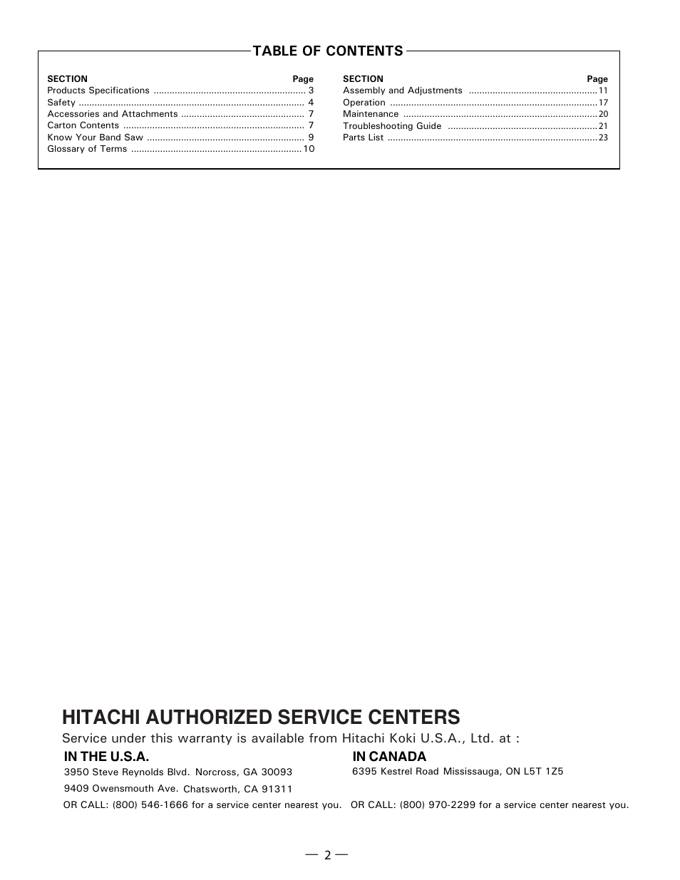 Hitachi CB 13F User Manual | Page 2 / 28