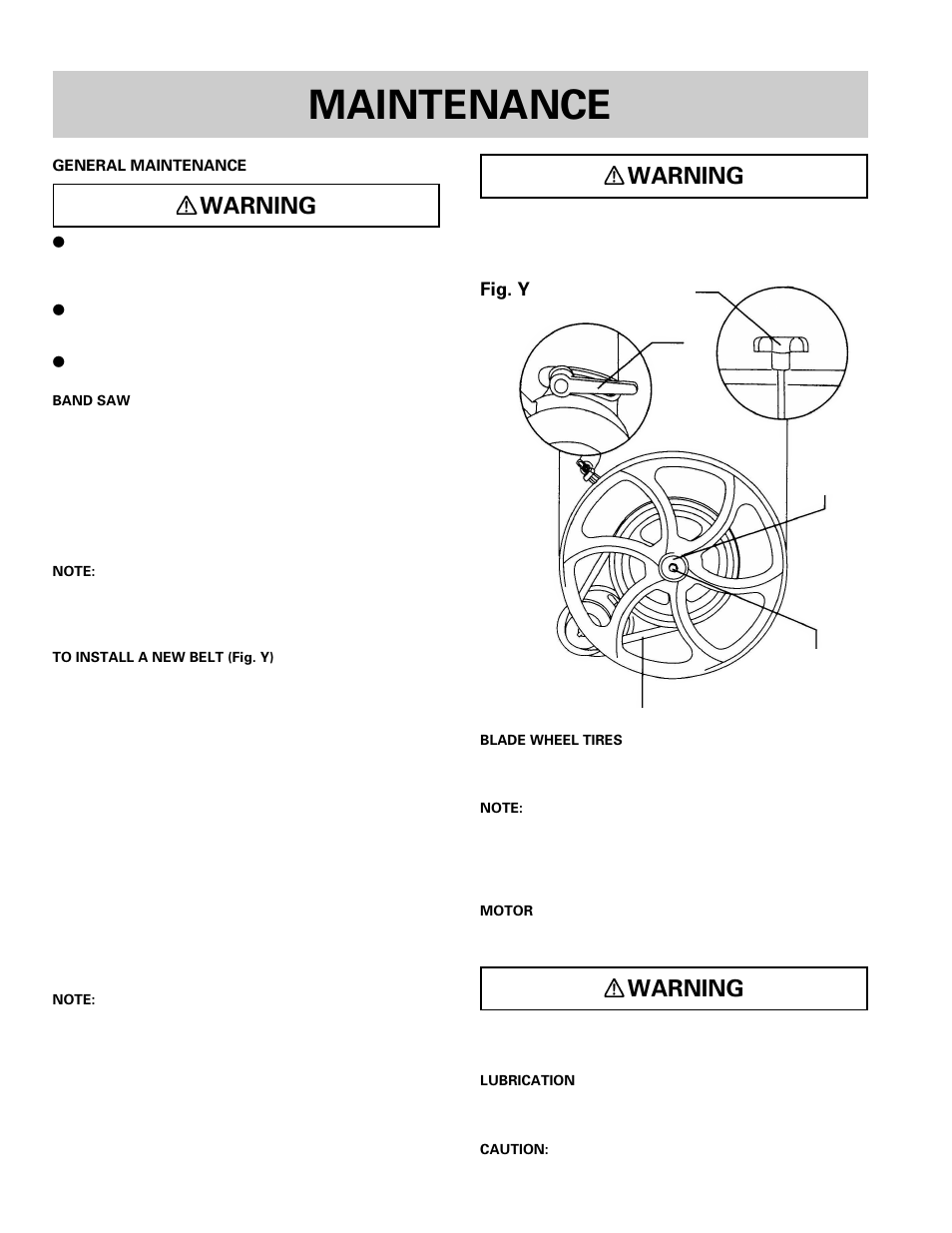 Maintenance, Warning | Hitachi CB 13F User Manual | Page 20 / 28
