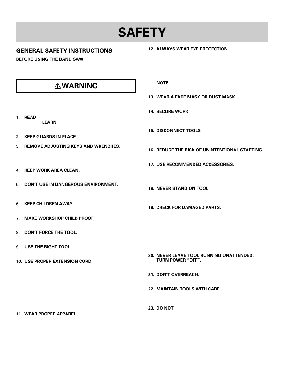 Safety, Warning | Hitachi CB 13F User Manual | Page 4 / 28