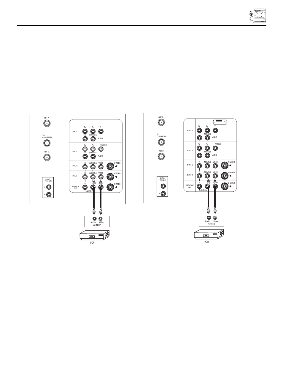 Connecting external video sources | Hitachi 57UWX20B  EU User Manual | Page 15 / 64