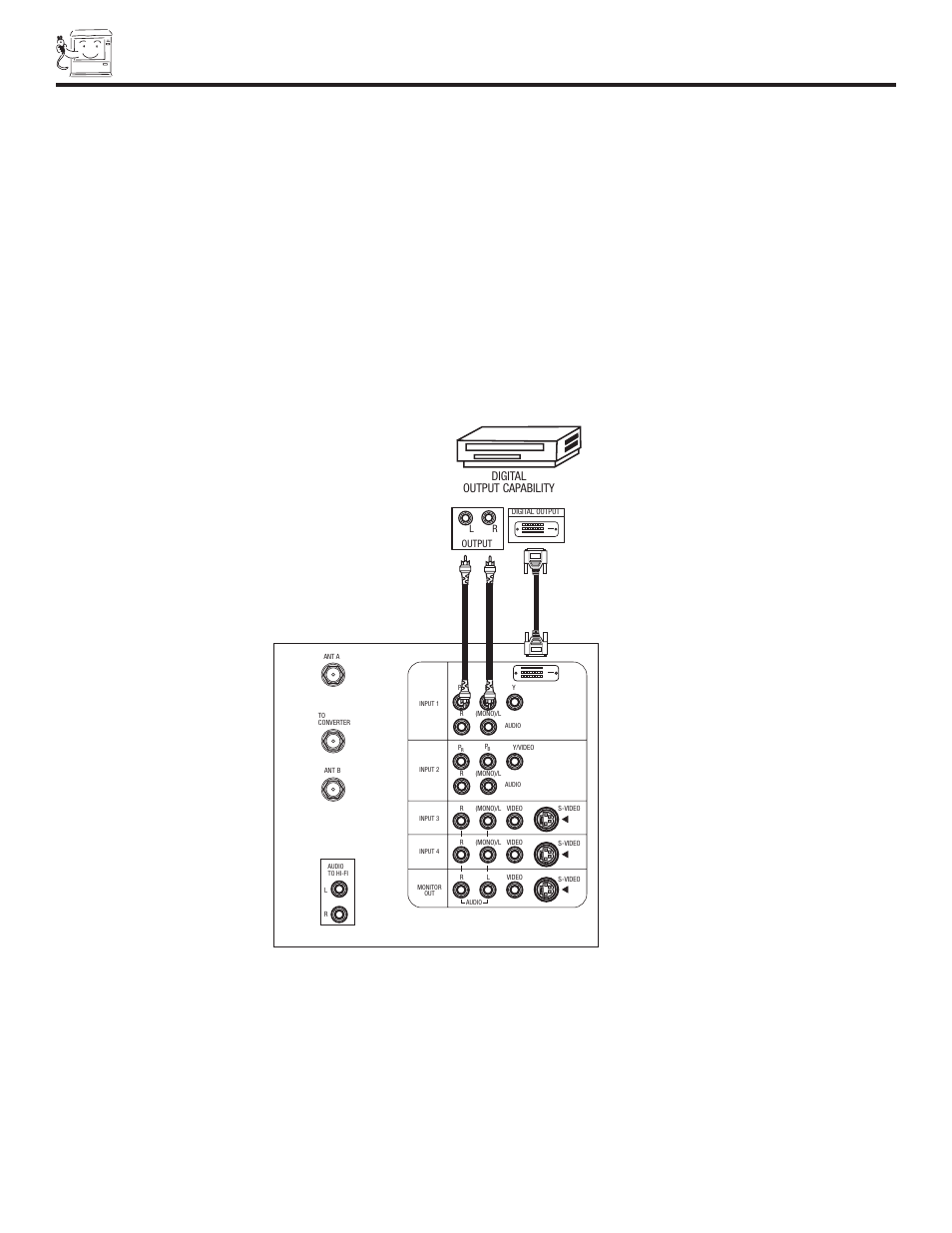 Connecting external video sources | Hitachi 57UWX20B  EU User Manual | Page 18 / 64