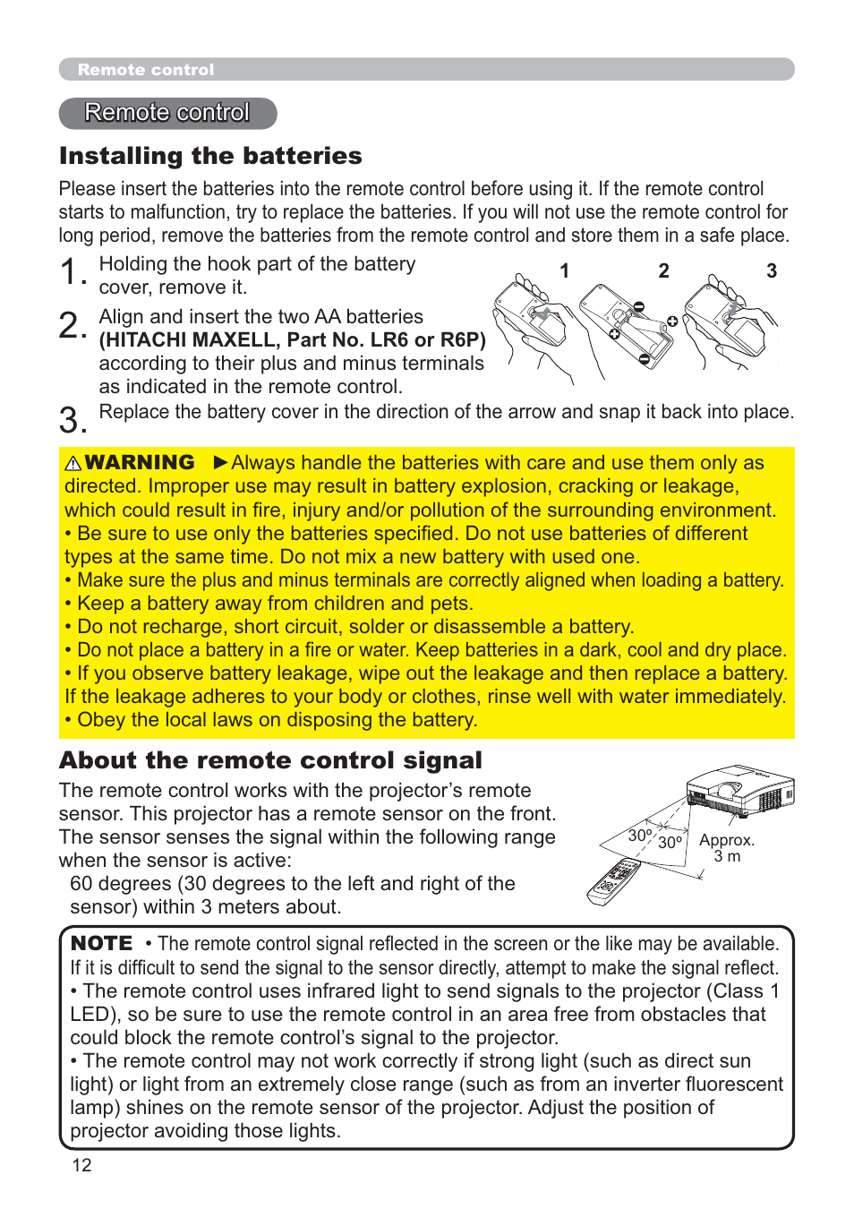 Hitachi CP-D10 User Manual | Page 12 / 65