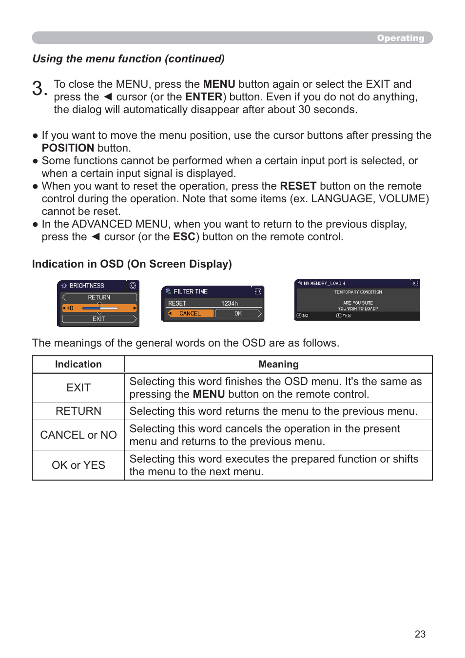 Hitachi CP-D10 User Manual | Page 23 / 65