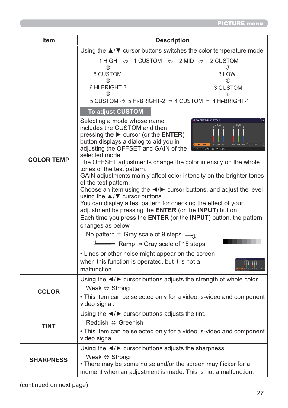 Hitachi CP-D10 User Manual | Page 27 / 65