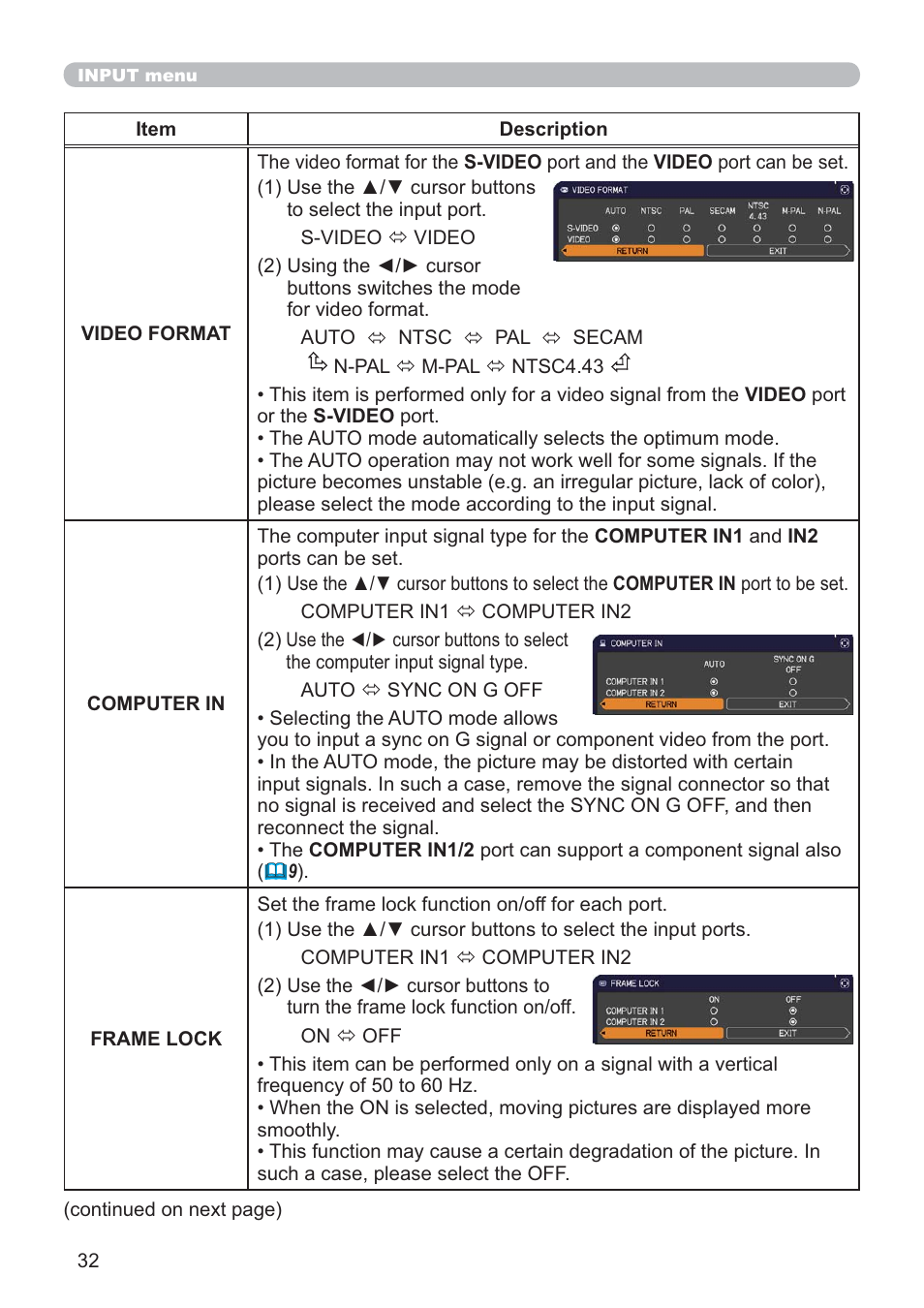 Hitachi CP-D10 User Manual | Page 32 / 65