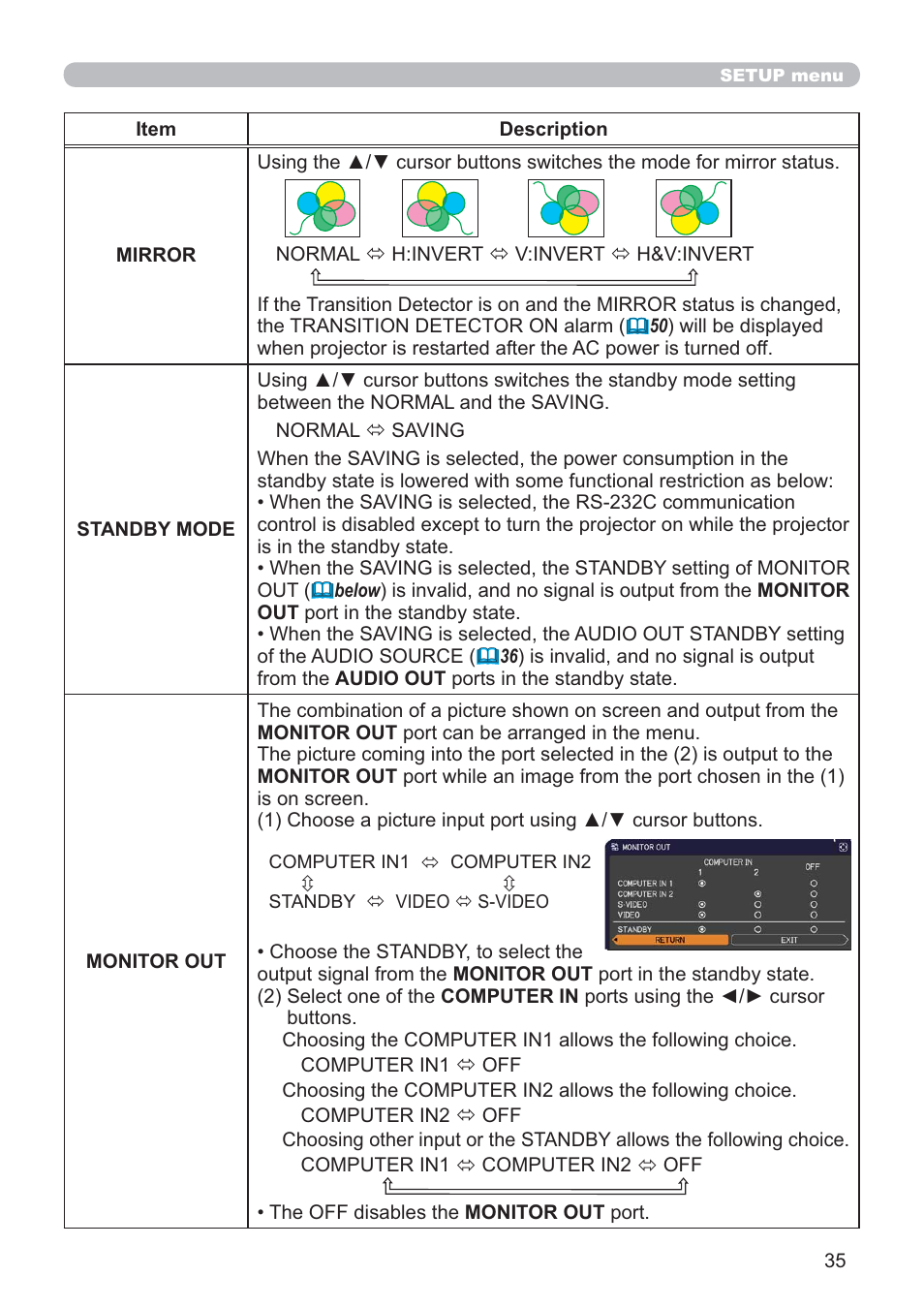 Hitachi CP-D10 User Manual | Page 35 / 65