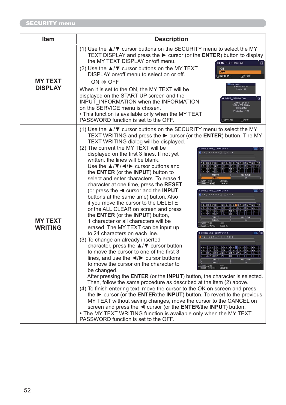 Hitachi CP-D10 User Manual | Page 52 / 65