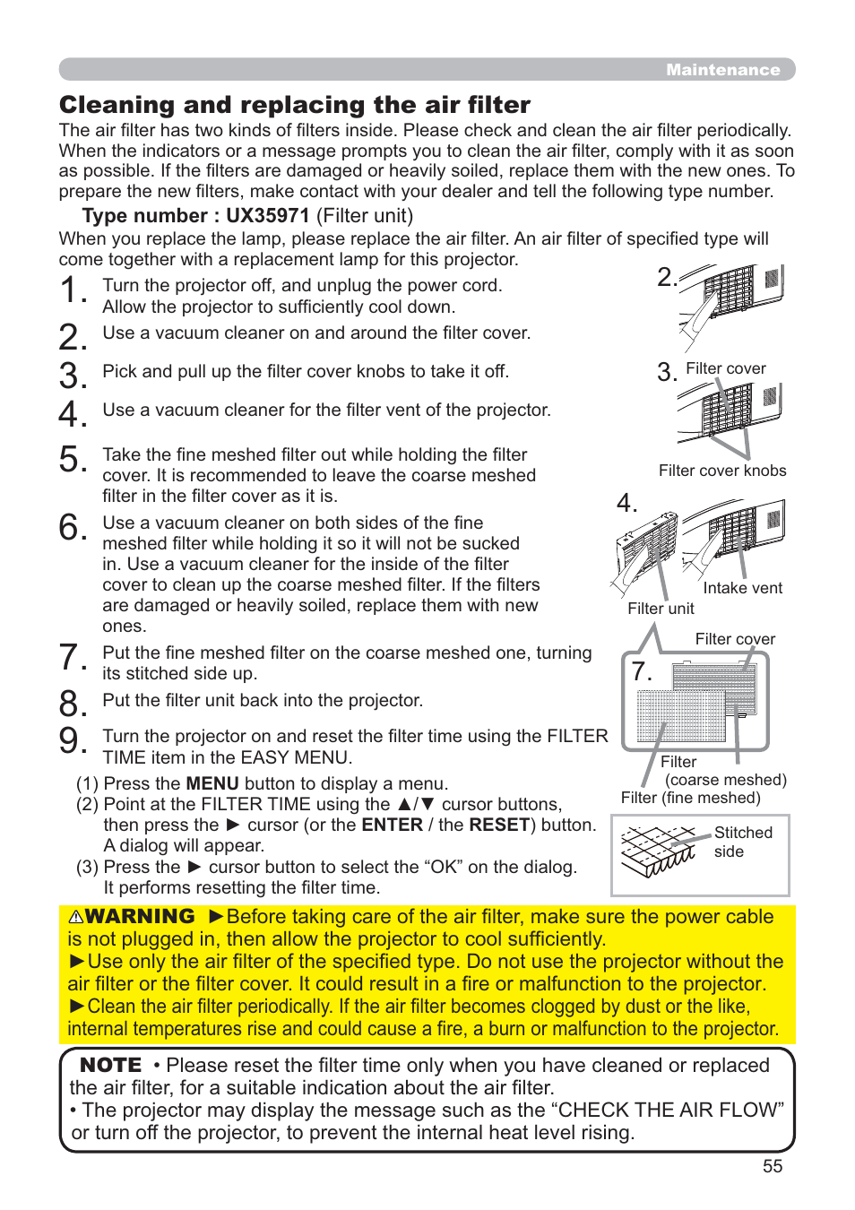 Hitachi CP-D10 User Manual | Page 55 / 65