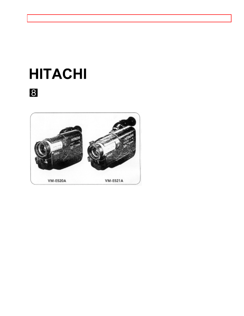 Hitachi VM-E520A User Manual | 50 pages