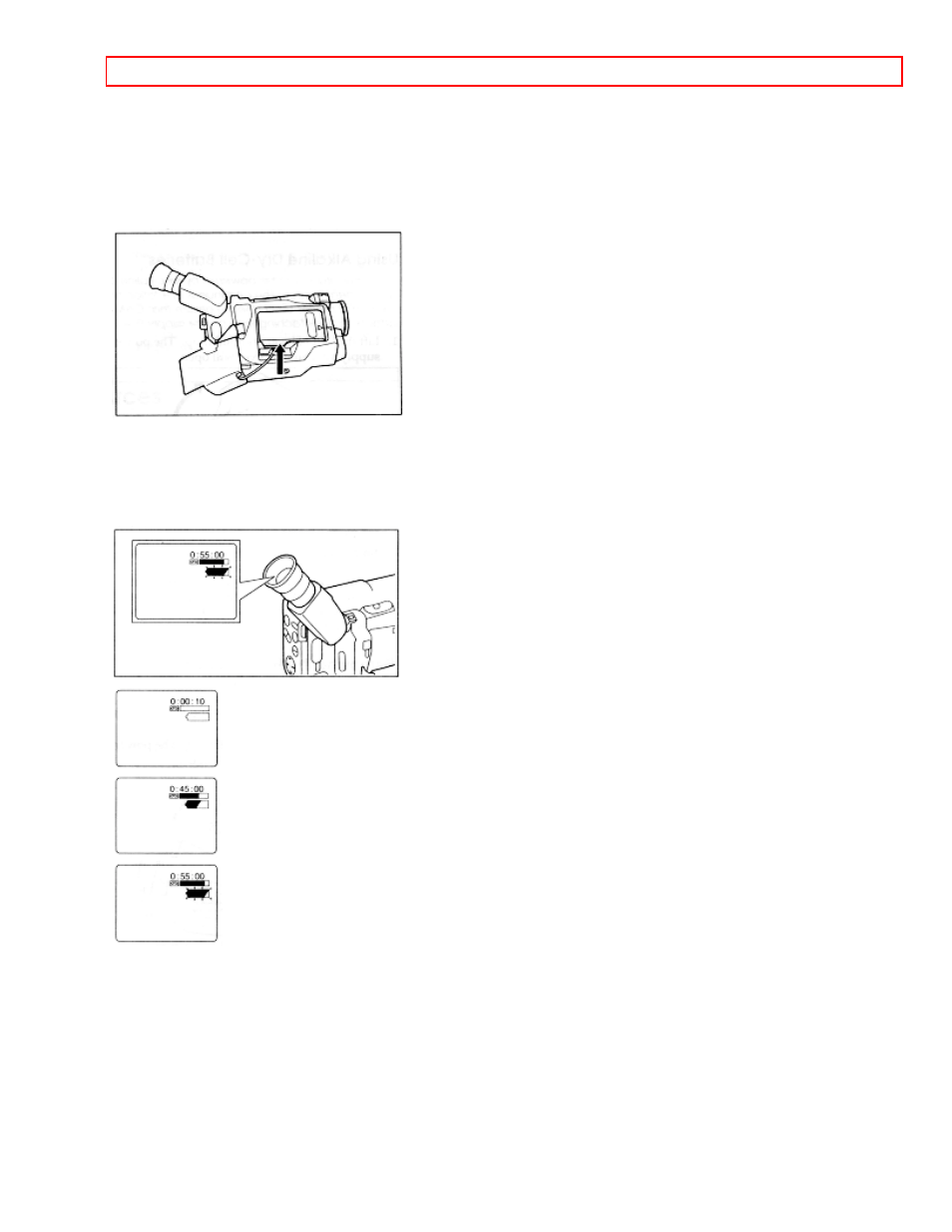 Removing the battery pack, Checking the battery's charge, Using alkaline dry-cell batteries | Hitachi VM-E520A User Manual | Page 15 / 50