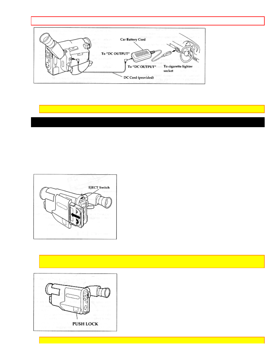 Inserting and removing cassettes, Inserting a cassette | Hitachi VM-E520A User Manual | Page 18 / 50