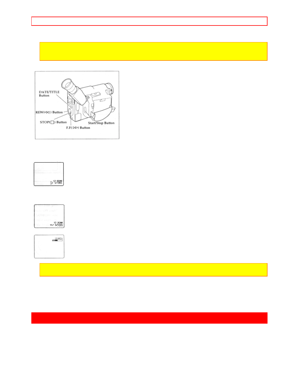 Getting started, identifying controls, Correcting the date and time | Hitachi VM-E520A User Manual | Page 20 / 50