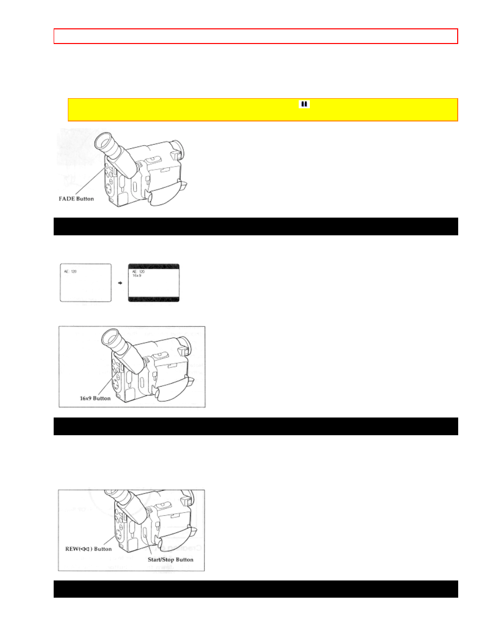 Using 16x9 using instant review using quick edit, Fading out, Using 16x9 | Using instant review, Using quick edit | Hitachi VM-E520A User Manual | Page 32 / 50